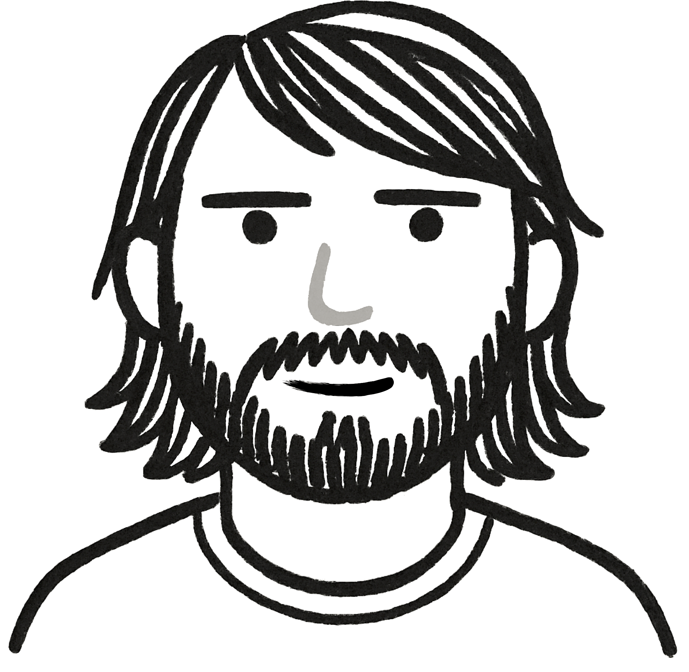 Illustrated portrait of Rob Harkness